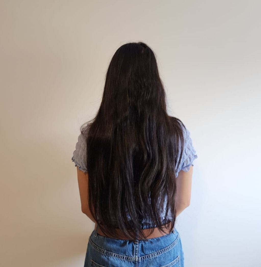 Long smooth straight hair